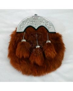 Brown Rabbit Fur Scottish Kilt Sporran