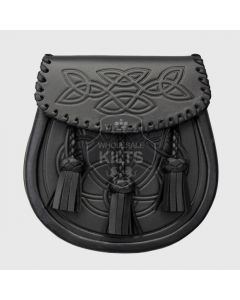 Semi Dress Celtic Embossed Kilt Leather Sporran
