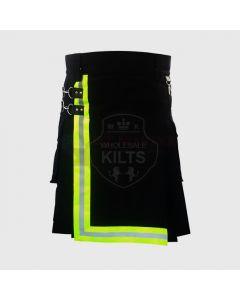 Black Firefighter Fireman Kilt