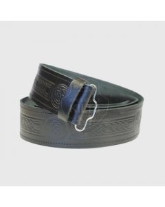 Modern Celtic Embossed Kilt Leather Belt