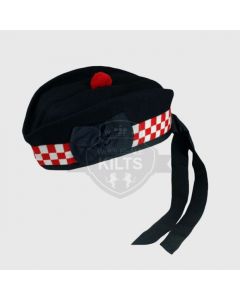 Red and White Dice Glengarry Cap