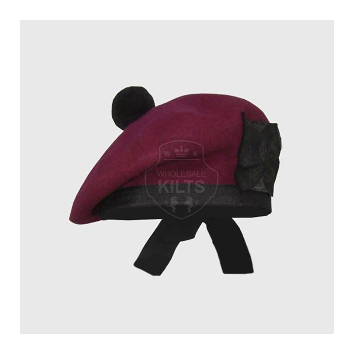 Maroon Balmoral Bonnet Hat