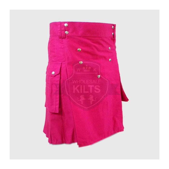 Wholesale Pink Utility Kilt for Men