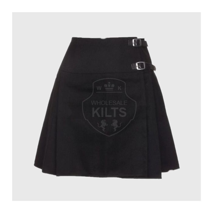Wholesale Scottish Black Ladies Tartan Skirt